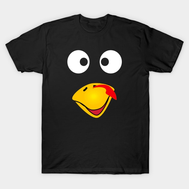 Funny Turkey Face Thanksgiving T-Shirt by TeeGo